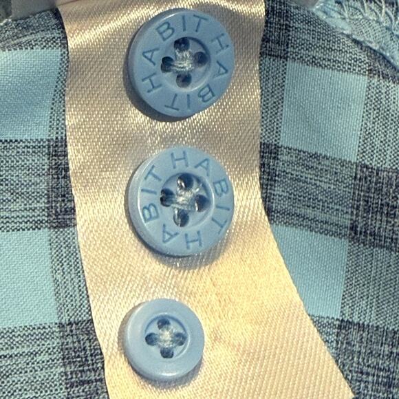 Habit Blue & Gray Long Sleeve Button-Up Outdoor Shirt Men’s XXL Solar Factor - Picture 7 of 7